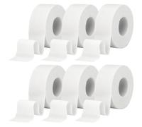 MOTIBACK Sporttape Lot de 6 rouleaux de ruban adhésif de sport professionnel blanc (6 x 2,5 cm x 10 cm) Bandes non élastiques indéchirables pour poignets, doigts et articulations - Doux pour la peau