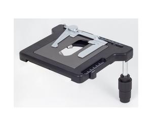 Motic Platine à chariot croisé, sans crémaillère, insert en céramique, 2 préparations, utilisable à droite ou à gauche (BA410E)