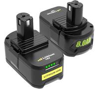 Moticett Batterie de Rechange 18 V Lithium-ION pour Ryobi RB18L50 RB18L40 RB18L25 P102 P103 P104 P105 P107 P108 Outil électrique à Batterie (Noir) (Black)