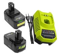 Moticett Batterie de Rechange 18 V Lithium-ION pour Ryobi RB18L50 RB18L40 RB18L25 P102 P103 P104 P105 P107 P108 Outil électrique à Batterie (Noir) (Green)