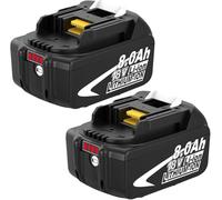 Moticett Pack de 2 Batteries de Rechange 8,0 Ah Batterie pour Ma-Kita 18 V BL1860B BL1860 BL1850B BL1840B BL1830B BL1820 BL1815 BL1825 BL1835 BL1845 194205-3 194309 1 LXT 400 avec Affichage LED