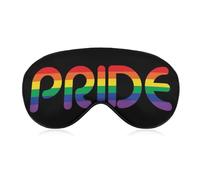 Motif (114) Masques pour les yeux souples avec sangle réglable Masque de sommeil compatible avec Rainbow Pride On Black, bandeau léger et confortable bloquant la lumière pour hommes et femmes Voyage e