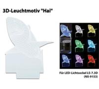 Motif 3D pour socle lumineux LS-7.3D - Requin Lunartec