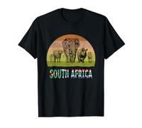 Motif 5 Grands Coucher de Soleil rétro pour Safari d'Afrique du Sud T-Shirt Graphique avec Valeur