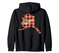 Motif à Carreaux Alaska State Home Script Sweat à Capuche