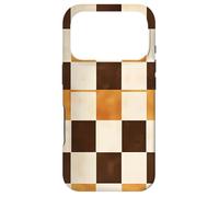 Motif à Carreaux Marron Style Damier Vintage Coque pour iPhone 17 Pro