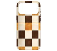 Motif à Carreaux Marron Style Damier Vintage Coque pour iPhone 17 Pro Max