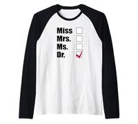 Motif à Carreaux Miss Mrs Doctor Manche Raglan