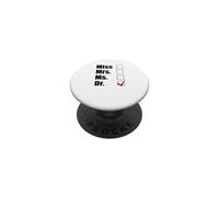 Motif à Carreaux Miss Mrs Doctor PopSockets PopGrip Adhésif