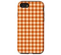 Motif à Carreaux Vichy Orange brûlé Coque pour iPhone SE (2020) / 7/8