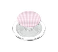 Motif à Carreaux Vichy Rose esthétique PopSockets PopGrip pour MagSafe