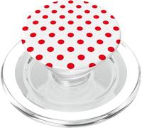 Motif à Pois Blancs et Rouges - Esthétique - Joli Motif à Pois PopSockets PopGrip pour MagSafe