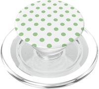 Motif à Pois Blancs et Vert Clair PopSockets PopGrip pour MagSafe