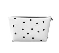 Motif à Pois imprimé Noir et Blanc, Trousse de Toilette Trousse de Maquillage Sac à cosmétiques Trousse de Toilette de Voyage Portable