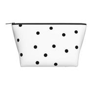 Motif à Pois imprimé Noir et Blanc, Trousse de Toilette Trousse de Maquillage Sac à cosmétiques Trousse de Toilette de Voyage Portable