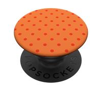 Motif à Pois Rouges et Oranges PopSockets PopGrip Adhésif