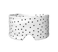 Motif à pois sans couture noir et blanc,Masque pour les yeux bloquant la lumière Cache-yeux et cache-oreilles pour le sommeil