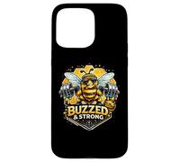 Motif Abeille Buzzed & Strong Honey Barbell Coque pour iPhone 15 Pro Max