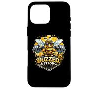 Motif Abeille Buzzed & Strong Honey Barbell Coque pour iPhone 16 Pro Max
