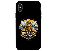 Motif Abeille Buzzed & Strong Honey Barbell Coque pour iPhone X/XS