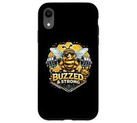 Motif Abeille Buzzed & Strong Honey Barbell Coque pour iPhone XR