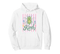 Motif Abeille et Fleurs à Rayures Verticales Sweat à Capuche