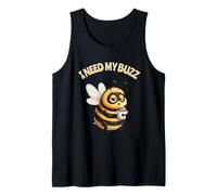 Motif Abeille Humoristique avec Inscription « I Need My Buzz » Débardeur