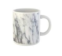 Motif Abstrait De Marbre Blanc Vieilli, Architecture Antique Noire Brillante Tasse À Thé Durable Mug Unique Tasse À Café Cadeau Mignon Pour Pâques Collègue Bureau 330Ml