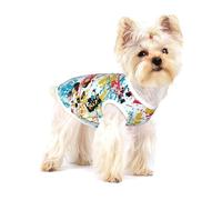 Motif Abstrait d'éclaboussures d'encre,T-Shirt sans Manches en Coton pour Animaux de Compagnie, Gilet Respirant, Extensible et Doux,S