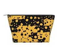 Motif Abstrait Jaune Noir, Trousse de Toilette Trousse de Maquillage Sac à cosmétiques Trousse de Toilette de Voyage Portable