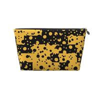 Motif Abstrait Jaune Noir, Trousse de Toilette Trousse de Maquillage Sac à cosmétiques Trousse de Toilette de Voyage Portable