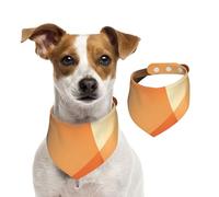 Motif Abstrait Orange et Marron,Bandanas pour Chien, écharpe en Coton, Bavoirs réglables pour Animaux de Compagnie,M