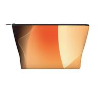 Motif Abstrait Orange et Marron, Trousse de Toilette Trousse de Maquillage Sac à cosmétiques Trousse de Toilette de Voyage Portable