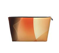 Motif Abstrait Orange et Marron, Trousse de Toilette Trousse de Maquillage Sac à cosmétiques Trousse de Toilette de Voyage Portable