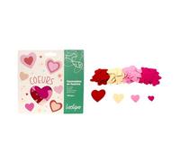 LOOLIPO - GOMMETTES EN FEUTRINE - CŒURS - 150 gommettes - ø 2,5 - 7 cm - Gommettes - Loisir créatif - Activité manuelle - L219968
