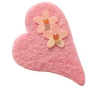 Motif Adhésif Feutrine Coeur 6 Pièces