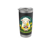 Motif agneau gallois mignon St David Gobelet isotherme en acier inoxydable double paroi