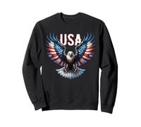 Motif aigle patriotique des États-Unis sur le thème du drapeau américain Sweatshirt