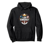 Motif aigle votant « I Love Democracy » Sweat à Capuche