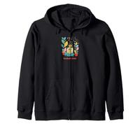 Motif âme livesque avec Fille bohème et Plantes Sweat à Capuche