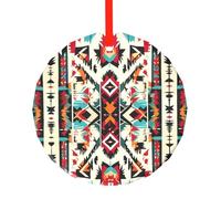 Motif amérindien - Décoration ronde - Pendentif traditionnel à suspendre pour Noël