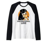 Motif Amour inconditionnel pour Chien et Chat pour Homme et Femme Manche Raglan