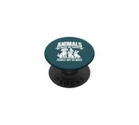 Motif Amusant « Animals Make Me Happy People Not So Much » PopSockets PopGrip Adhésif