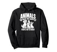 Motif Amusant « Animals Make Me Happy People Not So Much » Sweat à Capuche