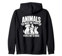 Motif Amusant « Animals Make Me Happy People Not So Much » Sweat à Capuche