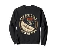 Motif Amusant de crâne de Snowboarder Chauve Sweatshirt