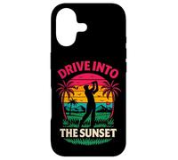 Motif Amusant de Golf rétro Drive Into The Sunset Coque pour iPhone 17