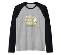Motif Amusant de Noël Making Spirits Bright Mostly Mine Manche Raglan