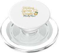 Motif Amusant de Noël Making Spirits Bright Mostly Mine PopSockets PopGrip pour MagSafe