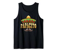 Motif amusant de papa mexicain sur la moustache de Papacito Sombrero Débardeur